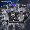 G-PLUS Headlights Assembly, Compatible with 2007-2013 Toyota Tundra /2008-2017 Sequoia Bumper Headlamps, Clear Lens Black Housing Clear Reflector,faros delanteros