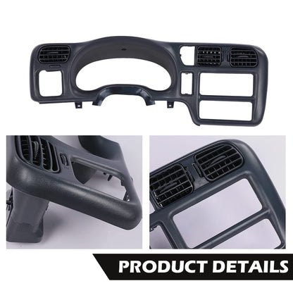G-PLUS Dash Trim Bezel Cover Dark Gray Compatible with 1998-2004 BLAZER JIMMY SONOMA S10 (Not Fit Double Din)