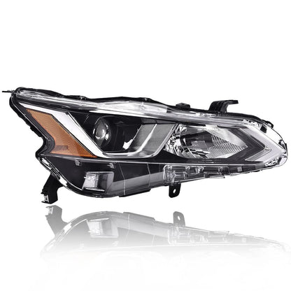 G-PLUS Projector Headlights,Fit 2019 2020 Nissan Altima 4-Door Sedan S SL SV SR ONE,(ONLY For Factory Halogen Headlights),Automotive Headlamps Chrome Housing,Passenger Side (Right),faros delanteros