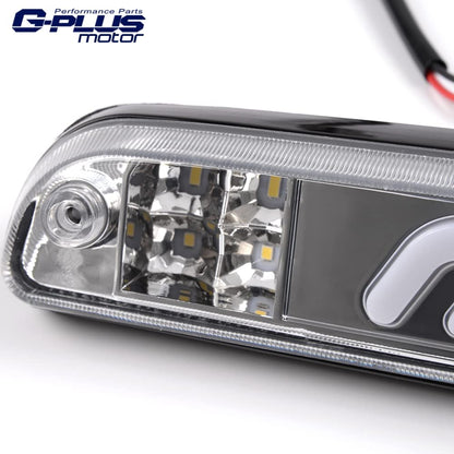 G-PLUS Rear LED Third Brake Light Compatible With 1999-2016 Ford F250 F350 F450 F550 SD Super Duty,3RD Cargo Led Tail Lamps Clear lens Chrome Housing Tercera Luz De Freno