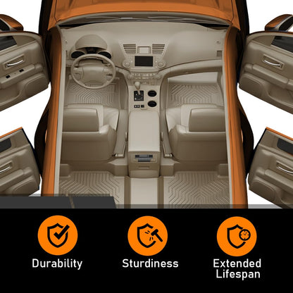 G-PLUS Floor Mats Fit Ford F150 SuperCrew Cab 2009 2010 2011 2012 2013 2014 TPE Custom Fit All Weather Full Cover Protection Floor Liners 1st & 2nd Row Trunk Mats Accessories,alfombras para carro