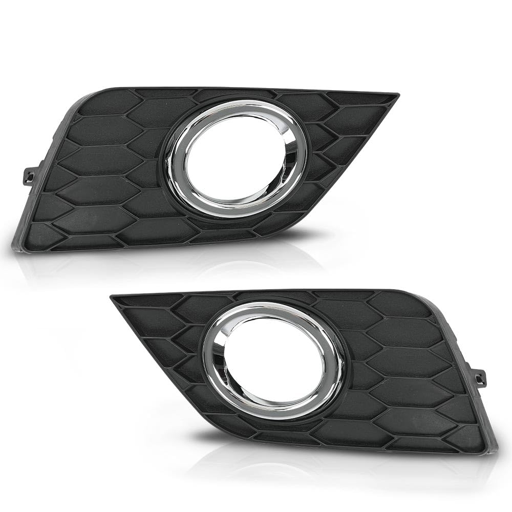 G-PLUS Front Bumper Fog Light Lamp Frame Covers w/Hole Compatible with Nissan Sentra 2016-2019 622564AF0B 622574AF0B NI1039142 NI1038142 LH&RH