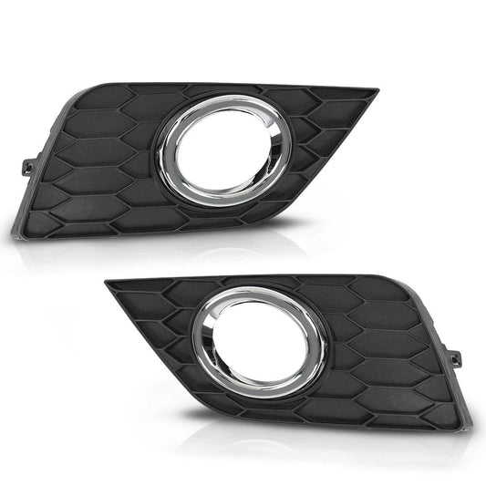 G-PLUS Front Bumper Fog Light Lamp Frame Covers w/Hole Compatible with Nissan Sentra 2016-2019 622564AF0B 622574AF0B NI1039142 NI1038142 LH&RH