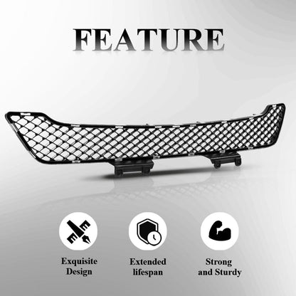 G-PLUS Center Bumper Grille Assembly, Compatible with Benz ML350 ML550 ML63 2009-2011/ ML450 2010-2011/ ML320 2009, Textured Black