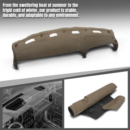 G-PLUS TPE Dash Cover Dashboard Panel Compatible with Ram 1500 SLT 2001, Fit Ram 1500 SS/T 5.9L 1998, Fit Dodge Ram 1500/2500/3500 1998 1999 2000 2001 2002 Beige