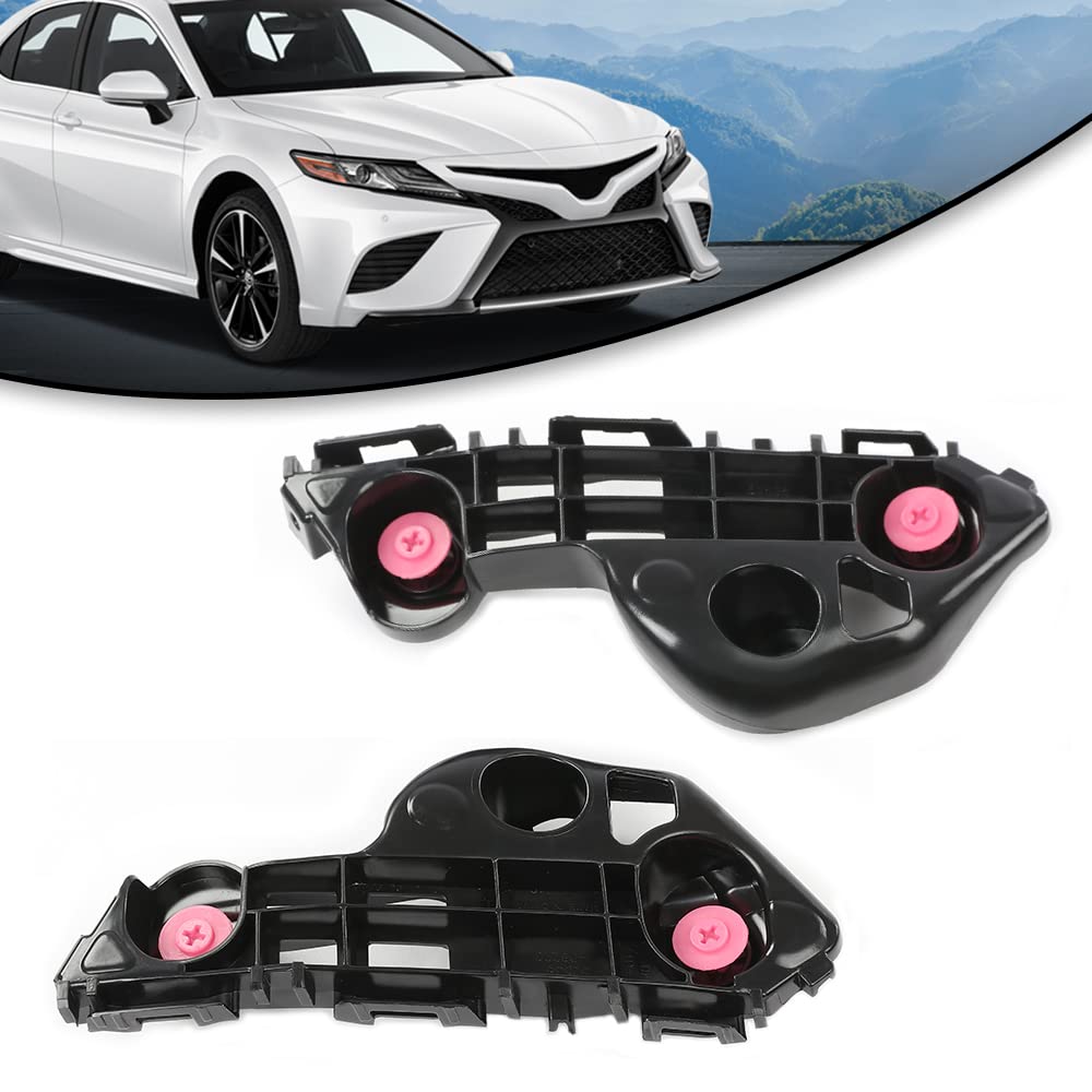 G-PLUS Bumper Bracket Retainer Front Pair Beam Mount Support Compatible with Toyota Camry 2018-2024 Bumper Retainer Bracket Support 52536-33060 52535-33060