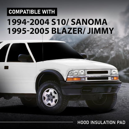 G-PLUS Hood Insulation Pad Compatible with Chevy S10 1994-2004,Fit Chevy Blazer 1995-2005,Fit GMC Sanoma Jimmy 1994-2005
