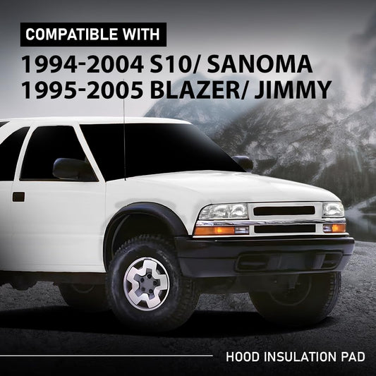 G-PLUS Hood Insulation Pad Compatible with Chevy S10 1994-2004,Fit Chevy Blazer 1995-2005,Fit GMC Sanoma Jimmy 1994-2005