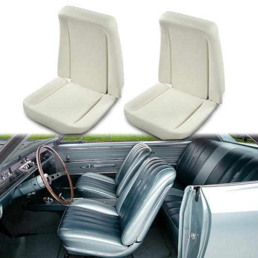 G-PLUS Front Bucket Seat Buns Foam Cushion Fit 1966-1967 Cutlass/1966-1970 Chevy&El Camino&Buick Skylark&GTO &Tempest/1966-1969 Impala/1968-1971 Nova/1966-1969 Pontiac Full Size MF102