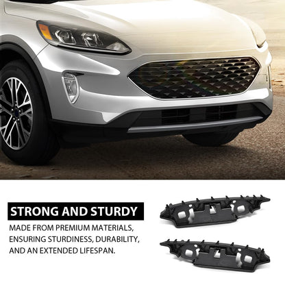 G-PLUS Front Bumper Support Bracket Set Compatible with Ford Escape 2020-2024 FO1042162, FO1043162, LJ6Z17C947A, LJ6Z17C946A Black 2PCS ASA