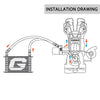 10 Row 10AN Universal Aluminum Engine Transmition Oil Cooler Kit + Oil Filter Relocation Kit