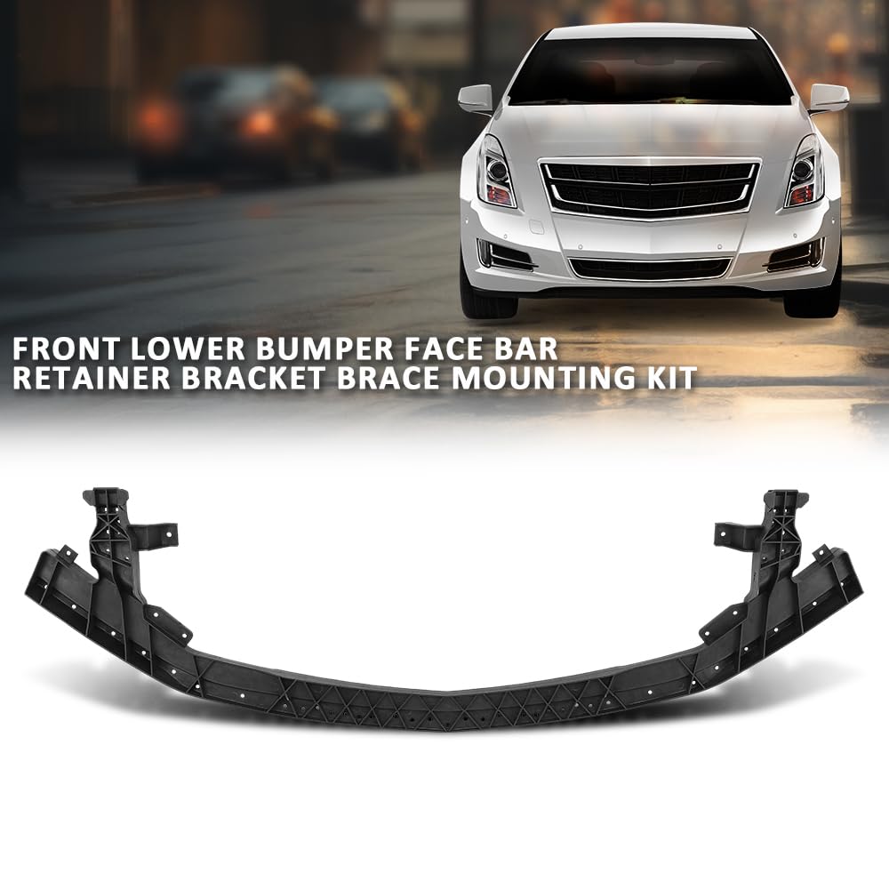 G-PLUS Bumper Face Bar Retainer Bracket Brace Mounting Kit Front Lower Compatible with Cadillac XTS Vsport Platinum/Premium 2014-2017,Fit XTS 2013-2017 20901635 20901635, GM1041168 Black