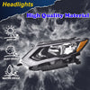 G-PLUS Headlights Assembly, Compatible with 2017 2018 2019 Nissan Rogue Left Bumper Headlamp, Clear Lens Chrome Housing Amber Reflector Bumper Headlamps