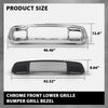 G-PLUS Front Lower Grille & Bumper Grill Bezel Chrome Compatible with Jeep Grand Cherokee 2017-2022 5ZM53SZ0AA