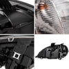 G-PLUS Headlights Assembly, Compatible with 1996-2004 Freghtliner Columbia Right Bumper Headlamps, Clear Lens Chrome Housing Amber Reflector,faros delanteros