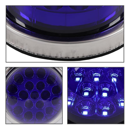 G-PLUS Blue Lens White LED Marker Turn Signal Light Lamp w/Base universal