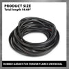 G-PLUS Fender Flare Rubber Seal 18 Feet(5.4864m) Edge Trim, Fender Flare Gasket Universal Fit for Car and Truck Wheel Wells