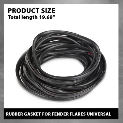 G-PLUS Fender Flare Rubber Seal 18 Feet(5.4864m) Edge Trim, Fender Flare Gasket Universal Fit for Car and Truck Wheel Wells