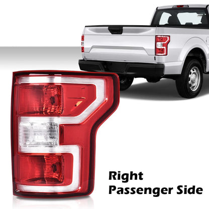 G-PLUS Tail Light Rear Tail Lamps W/Bulbs & Wiring Harness Compatible with Ford F150 2018 2019 2020 passenger Side Rear Brake Lamps Assembly Red