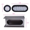 G-PLUS LED Trailer Steel Box Kit Light,Compatible with Trailer/Truck W/ 6" Oval Tail Light & 2" Marker Lamp Brake Lights Clear Lens Tail Lights Luces Traseras Assembly