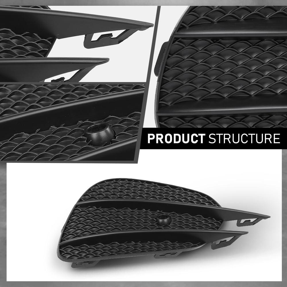 G-PLUS Front Bumper Grille Fog Light Cover Trim Compatible with Benz E-Class W213 E200 E260 E300 E350 E400 Sport 2016-2020 2138856700