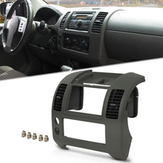 G-PLUS Center Dash Bezel for Nissan Frontier 2005-2020 Gray ABS Side View