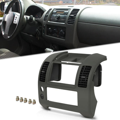 G-PLUS Center Dash Console Instrument Panel Cluster Lid Bezel Compatible with Nissan Frontier 2005-2020 Replacement for 68259ZP16D (Grey ABS)