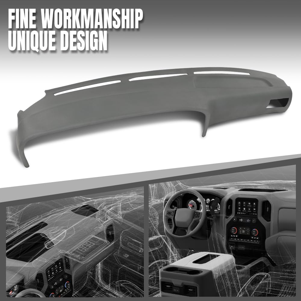 G-PLUS TPE Dash Cover Dashboard Compatible with Toyota 4Runner Pickup 1989 1990 1991 1992 1993 1994 1995 Gray