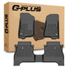 G-PLUS Floor Mat, Compatible with Jeep Gladiator 2020-2024, 1st & 2nd Row Full Set, All Weather Protection TPE Floor Liners Black