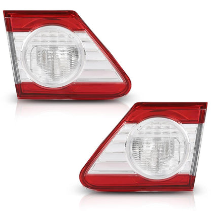 G-PLUS Tail Lights Rear Brake Lamps Inner Left & Right Compatible with Toyota Corolla 2011-2013 81590-02290, 81581-12170 Red