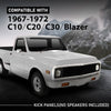 G-PLUS Speaker Kick Panels Pair Black Compatible with Chevy C30 C20 C10 Pickup Suburban Blazer 1967-1972