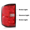 G-PLUS Tail Lights Assembly W/o Bulbs Red Lens Compatible with Chevy Silverado 2014-2019/Fit GMC Sierra 2015-2019 Tail Lamps Brake Lamp Driver Side Luces Traseras Rear Brake Lamps Assembly