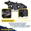 G-PLUS Headlights Assembly Compatible With 2013 2014 2015 Nissan Altima 4-Door Sedan Factory Style Automotive Halogen Model Headlamps (Clear Lens Black Housing Clear Reflector),faros delanteros