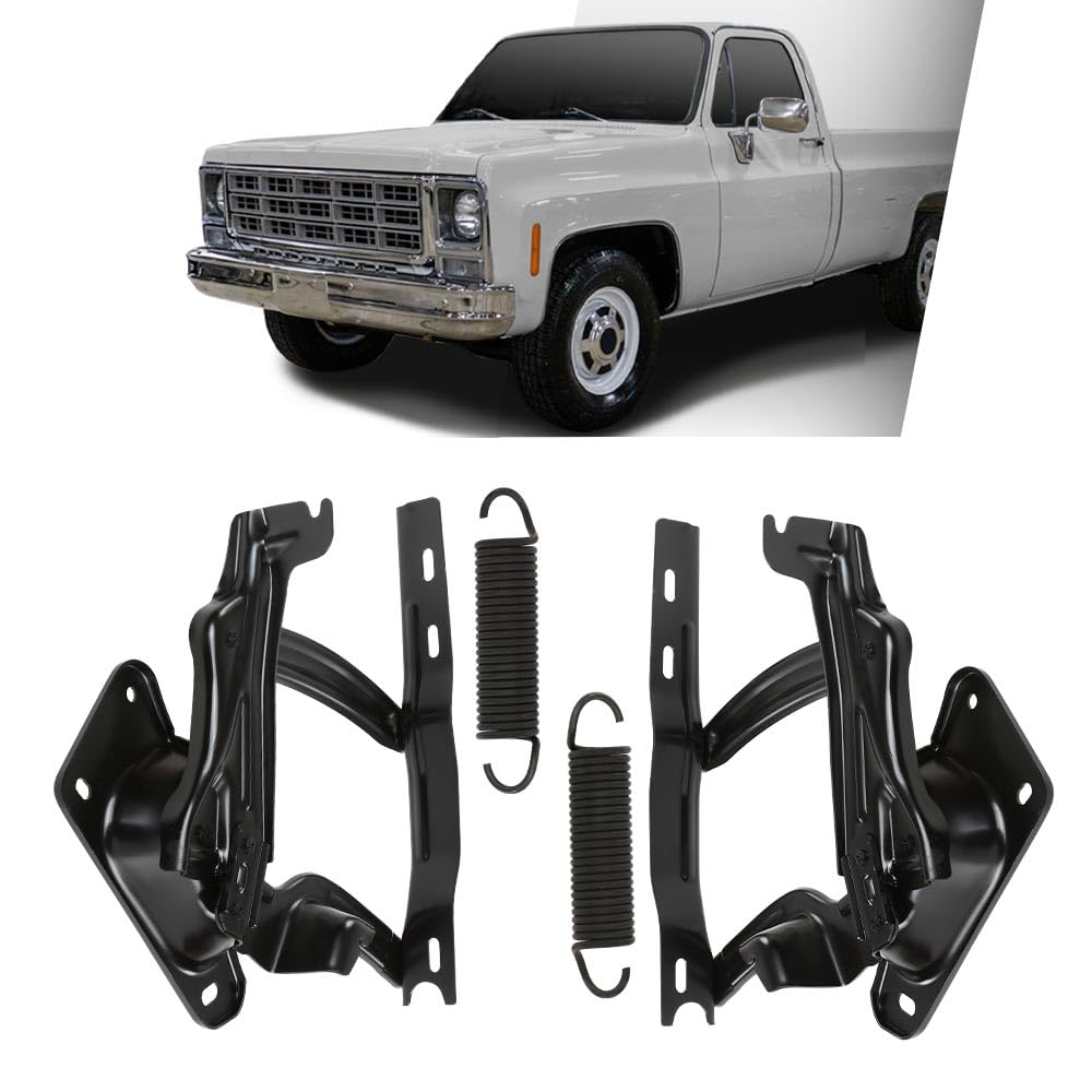 G-PLUS Hood Hinge & Sping Set Fit Chevy GMC Truck 1973-1980 Suburban Blazer Jimmy Left & Right Black