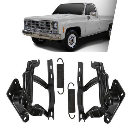 G-PLUS Hood Hinge & Sping Set Fit Chevy GMC Truck 1973-1980 Suburban Blazer Jimmy Left & Right Black