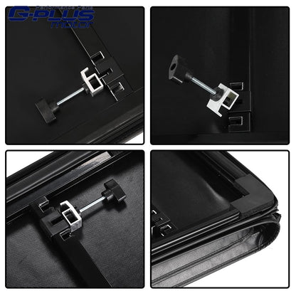 G-PLUS Soft Quad Fold Truck Bed Tonneau Cover Compatible with Toyota Tundra 2014-2019 8' Extra Long Bed