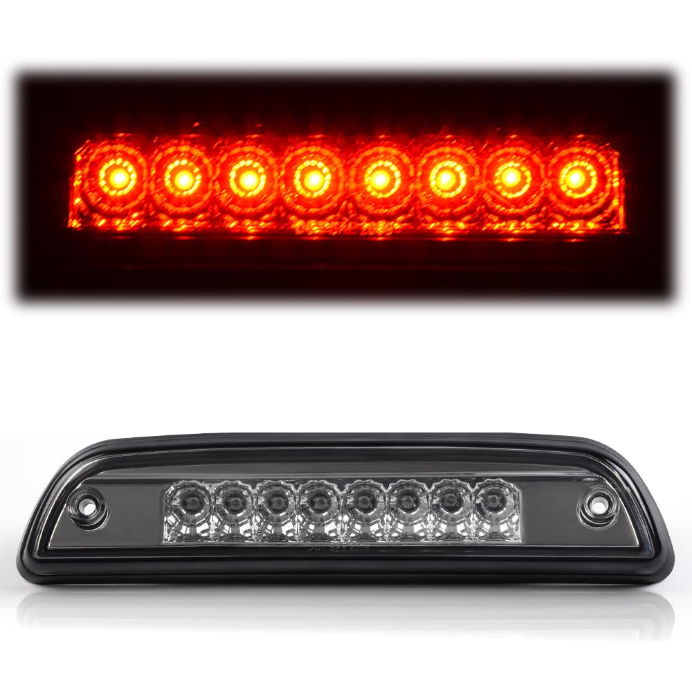 G-PLUS LED Third Brake Light Compatible with Toyota Tacoma 1995-2017 3rd High Mount Cargo Lamps, Smoky Lens Chrome Housing, 8157004030