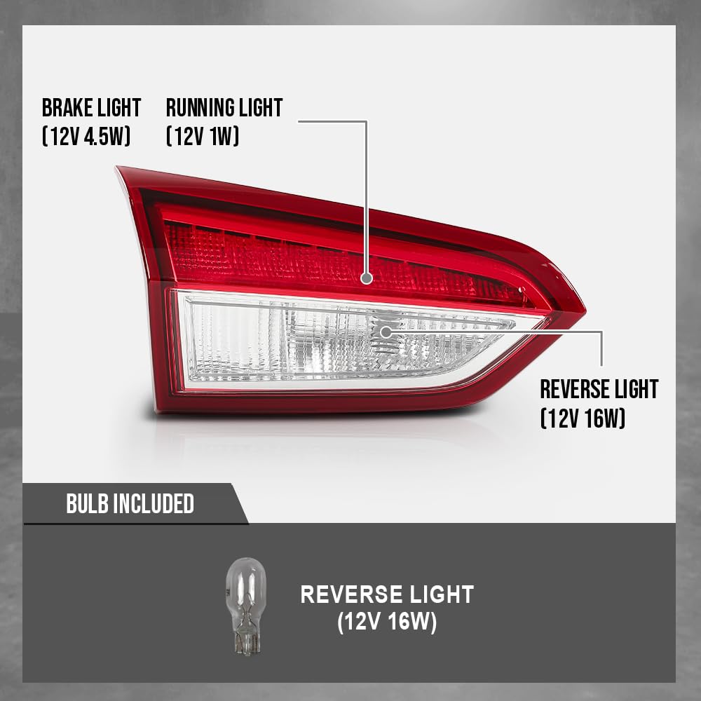 G-PLUS LED Inner Tail Light Driver Left Side Rear Lamp Compatible with Buick Envision 2019-2020 Red