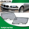 G-PLUS Headlight Headlamp Lense Smoky Lens Cover Replacement for BMW E46 4Door 320i 325i 325xi 330i 330xi 02-05 Left Right Side