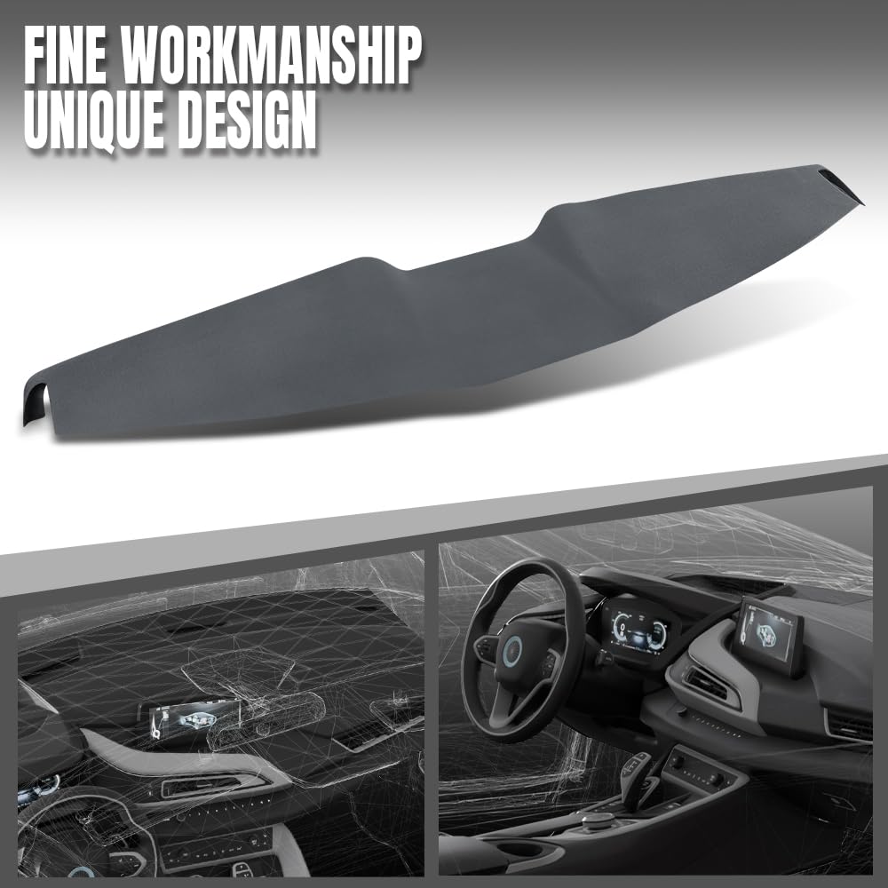 G-PLUS TPE Dashboard Panel Dash Cover Compatible with Ford Mustang 2005 2006 2007 2008 2009, Gray