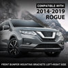 G-PLUS Front Bumper Mounting Brackets Left+Right Side Compatible with Nissan Rogue 2014-2019 622104BA0A, 622114BA0A, NI1066146, NI1067146