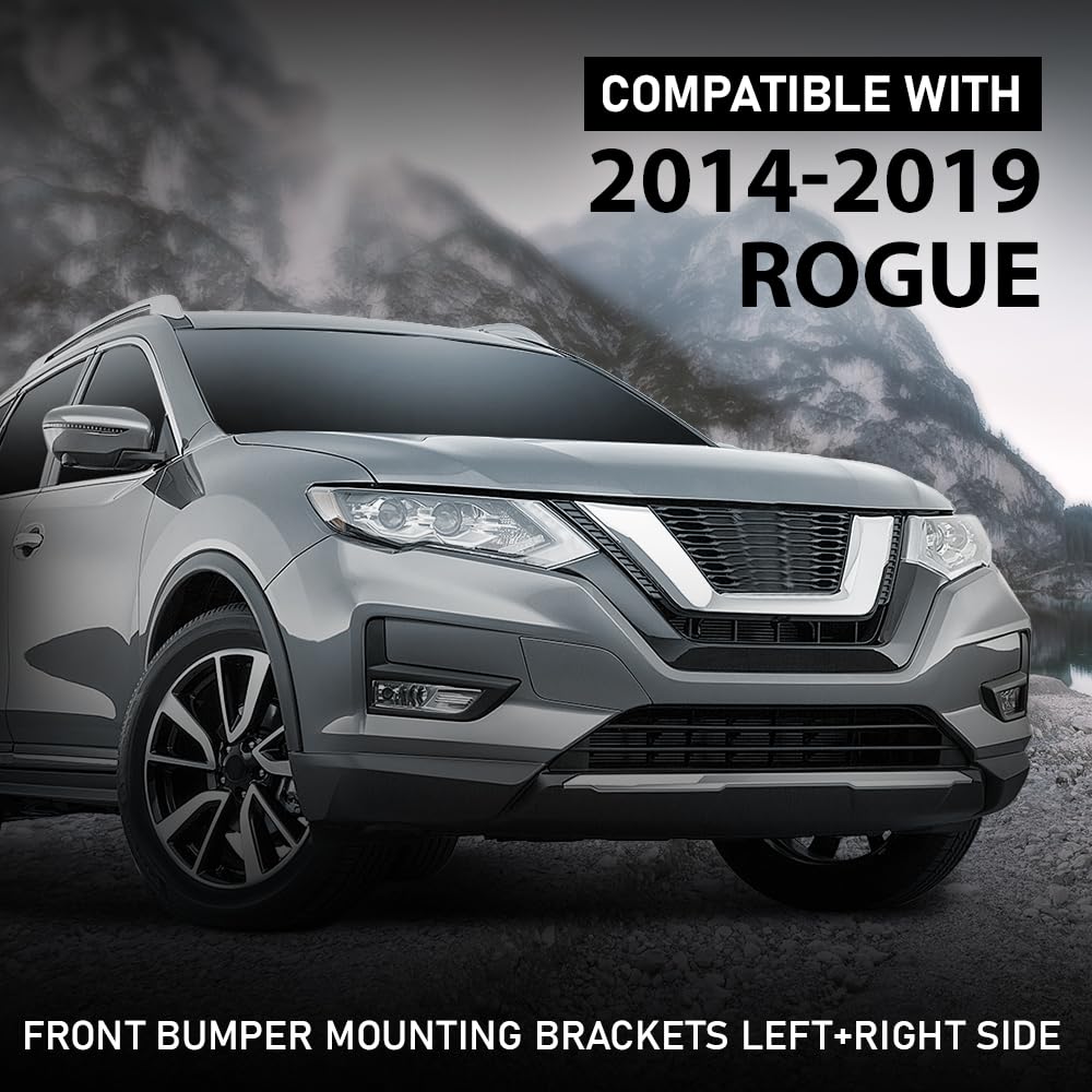 G-PLUS Front Bumper Mounting Brackets Left+Right Side Compatible with Nissan Rogue 2014-2019 622104BA0A, 622114BA0A, NI1066146, NI1067146