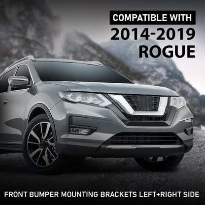 G-PLUS Front Bumper Mounting Brackets Left+Right Side Compatible with Nissan Rogue 2014-2019 622104BA0A, 622114BA0A, NI1066146, NI1067146