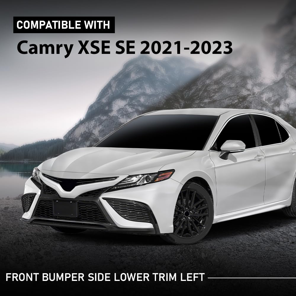 G-PLUS Front Bumper Side Lower Trim Left Matte Compatible with Toyota Camry XSE SE 2021-2023 5312406260