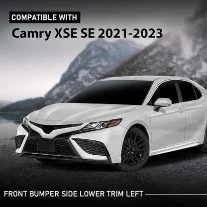 G-PLUS Front Bumper Side Lower Trim Left Matte Compatible with Toyota Camry XSE SE 2021-2023 5312406260