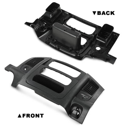 G-PLUS Dash Radio Trim Bezel Cover Surround Panel w/Air Vent & Storage Compatible with Dodge Ram 1500 2002-2005/Fits Dodge Ram 2500 3500 2003-2005 Black