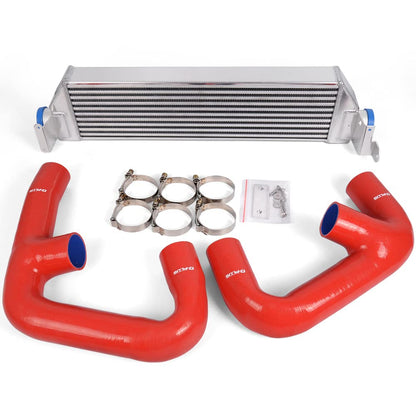G-PLUS Twin Turbo Aluminum Performance Intercooler Upgrade Kit + Intercooler Pipe Kit Replacement For Home Use VW Golf R GTI MK7 2.0T