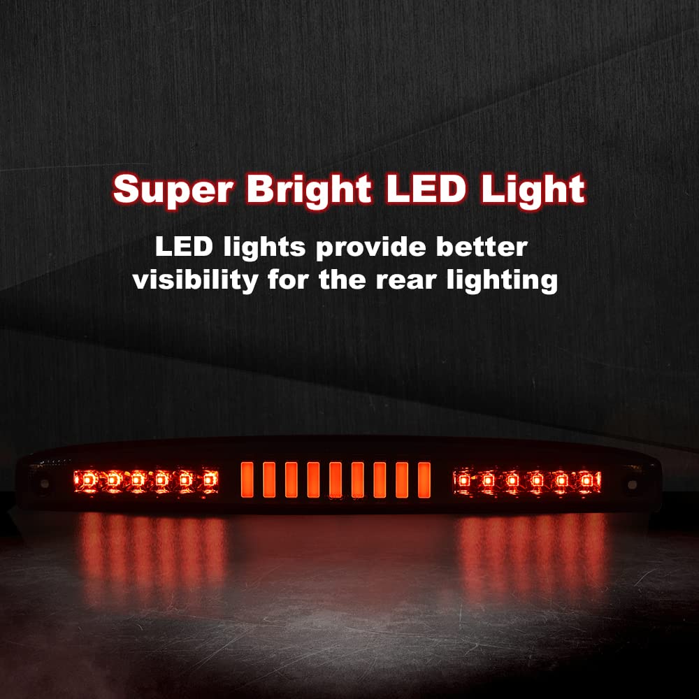 G-PLUS LED Tailgate High Mounted Brake Light Compatible with 2003-2006 Dodge Ram 2500 3500 Rear Center Tailgate Lamp I Brake Light Replacement 05086509AA