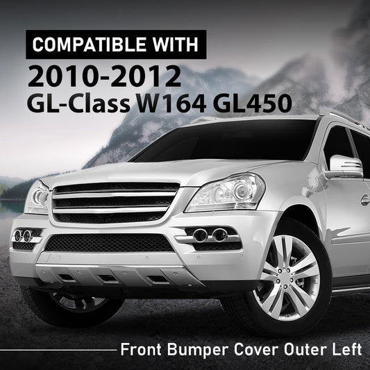 G-PLUS Front Bumper Cover Outer Left Molding Bottom Trim Compatible with Benz GL-Class W164 GL450 2010-2012 A1648858725 1648858725