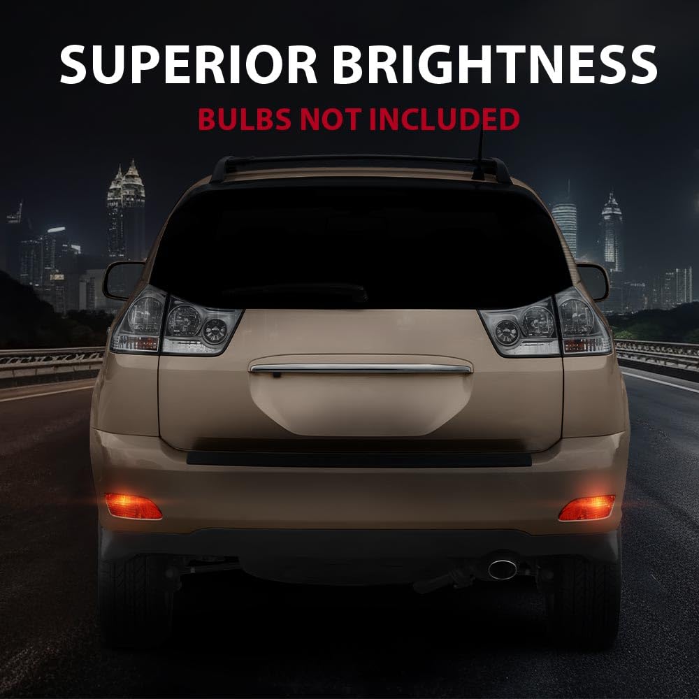 G-PLUS Rear Marker Bumper Reflector Light w/o Bulbs Compatible with LX RX400H 2006-2008, Fit LX RX350 2007-2009, Fit RX330 2004-2006 Left & Right 819100E010 81911-48040